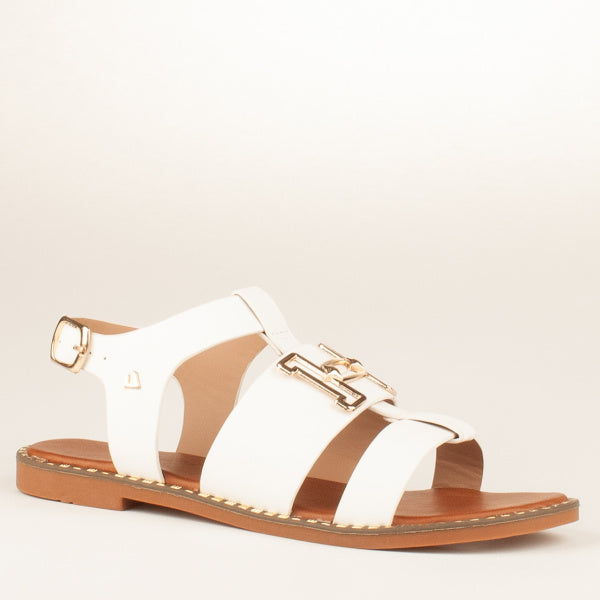 UNA HEALY : Surrender Sandal - White