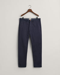 GANT : Regular Fit Twill Chinos - Navy