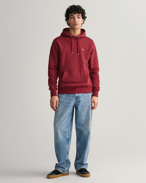 GANT : Regular Shield Hoodie - Plumped Red