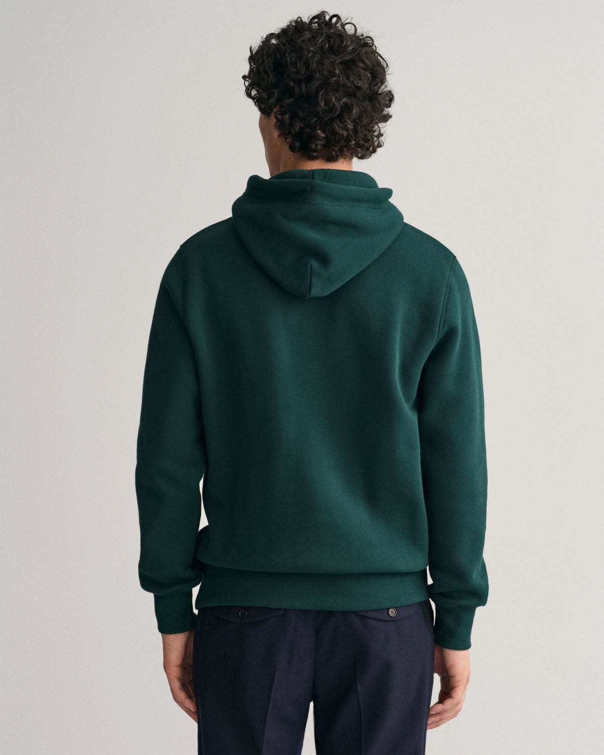 GANT Regular Shield Hoodie - Tartan Green