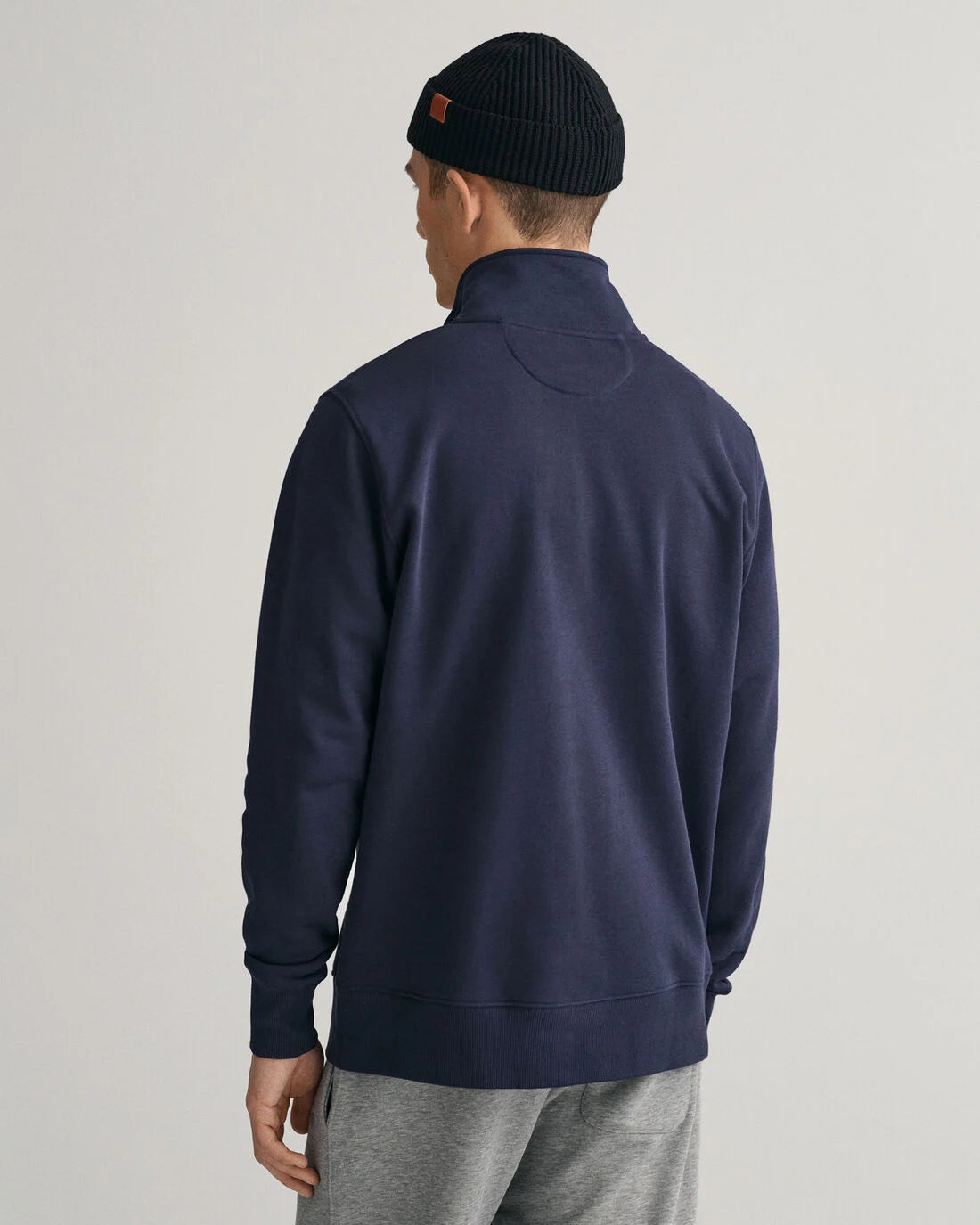 GANT : Shield Half Zip Sweater - Evening Blue