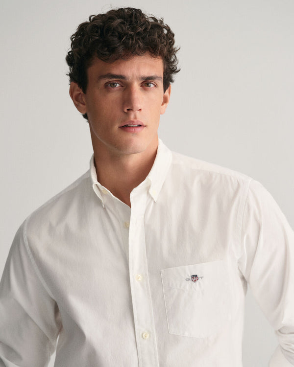 GANT Regular Fit Poplin Shirt - White