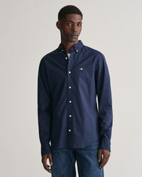 GANT : Slim Fit Poplin Shirt - Navy