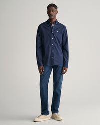 GANT : Slim Fit Poplin Shirt - Navy