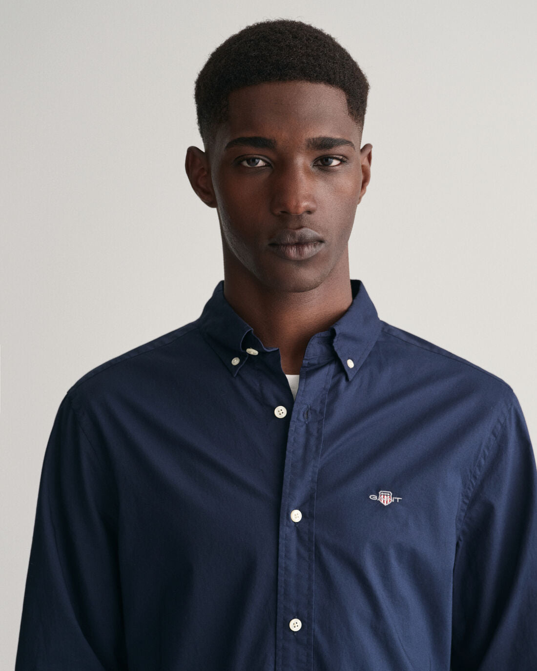 GANT : Slim Fit Poplin Shirt - Navy