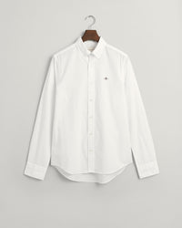 GANT : Slim Fit Poplin Shirt - White