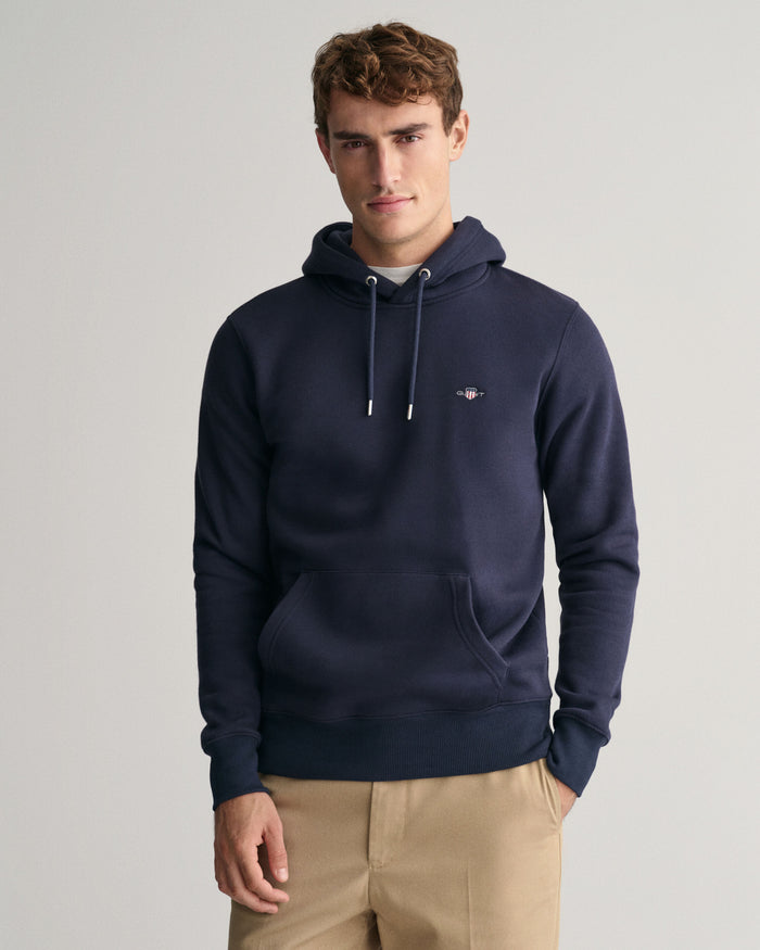 GANT Regular Shield Hoodie - Evening Blue