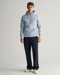 GANT Regular Shield Hoodie - Dove Blue