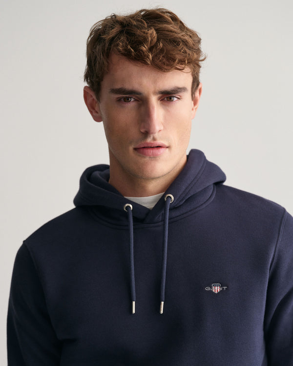 GANT Regular Shield Hoodie - Evening Blue