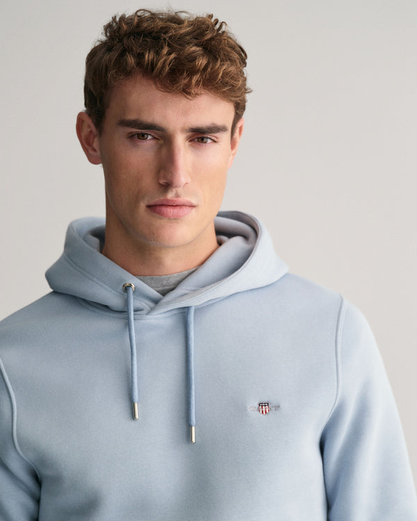 GANT Regular Shield Hoodie - Dove Blue