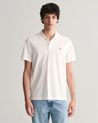 GANT : Shield Pique Polo - White