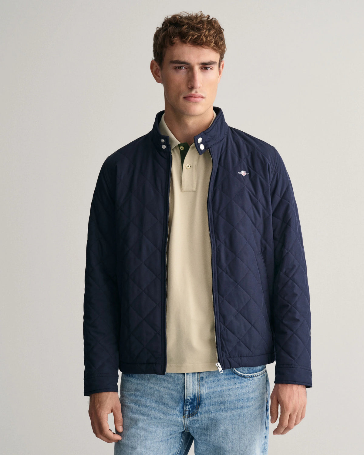 GANT : Quilted Windcheater - Evening Blue