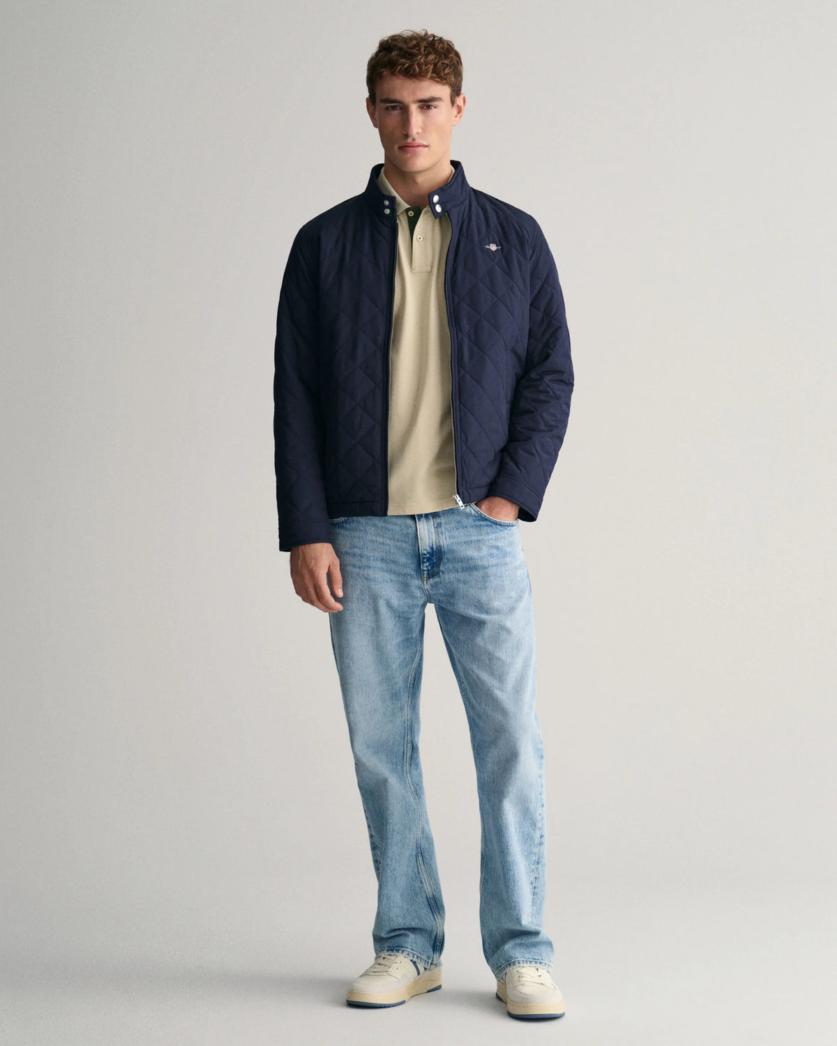 GANT : Quilted Windcheater - Evening Blue