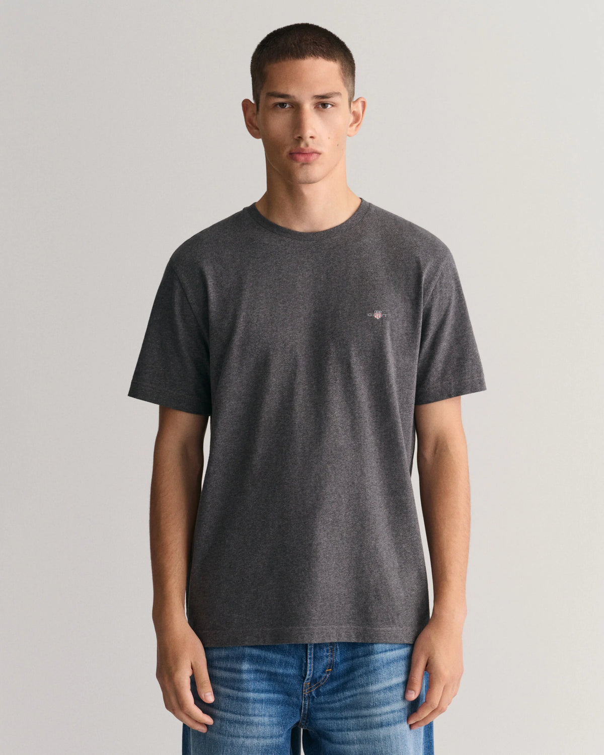 GANT : Regular Fit Shield T-Shirt - Grey