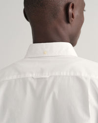 GANT : Slim Fit Poplin Shirt - White