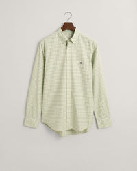 GANT : Regular Fit Gingham Poplin Shirt - Green