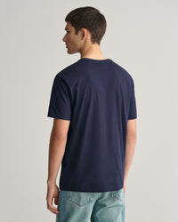 GANT : Printed Graphic Short Sleeve T-Shirt - Navy