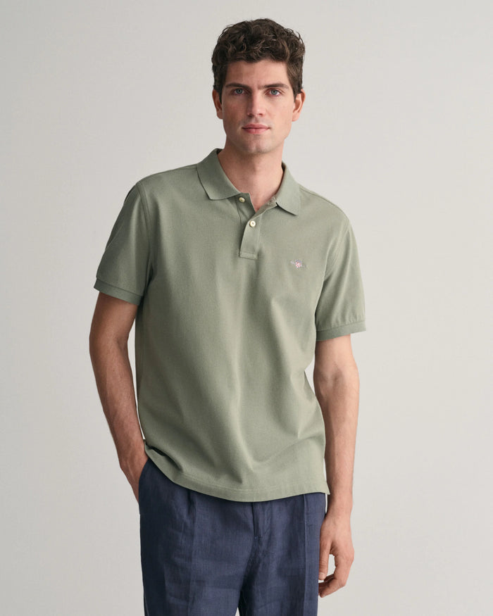 GANT : Shield Pique Polo - Dry Green