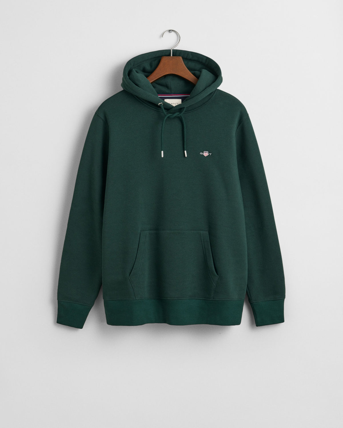 GANT Regular Shield Hoodie - Tartan Green