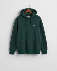 GANT Regular Shield Hoodie - Tartan Green