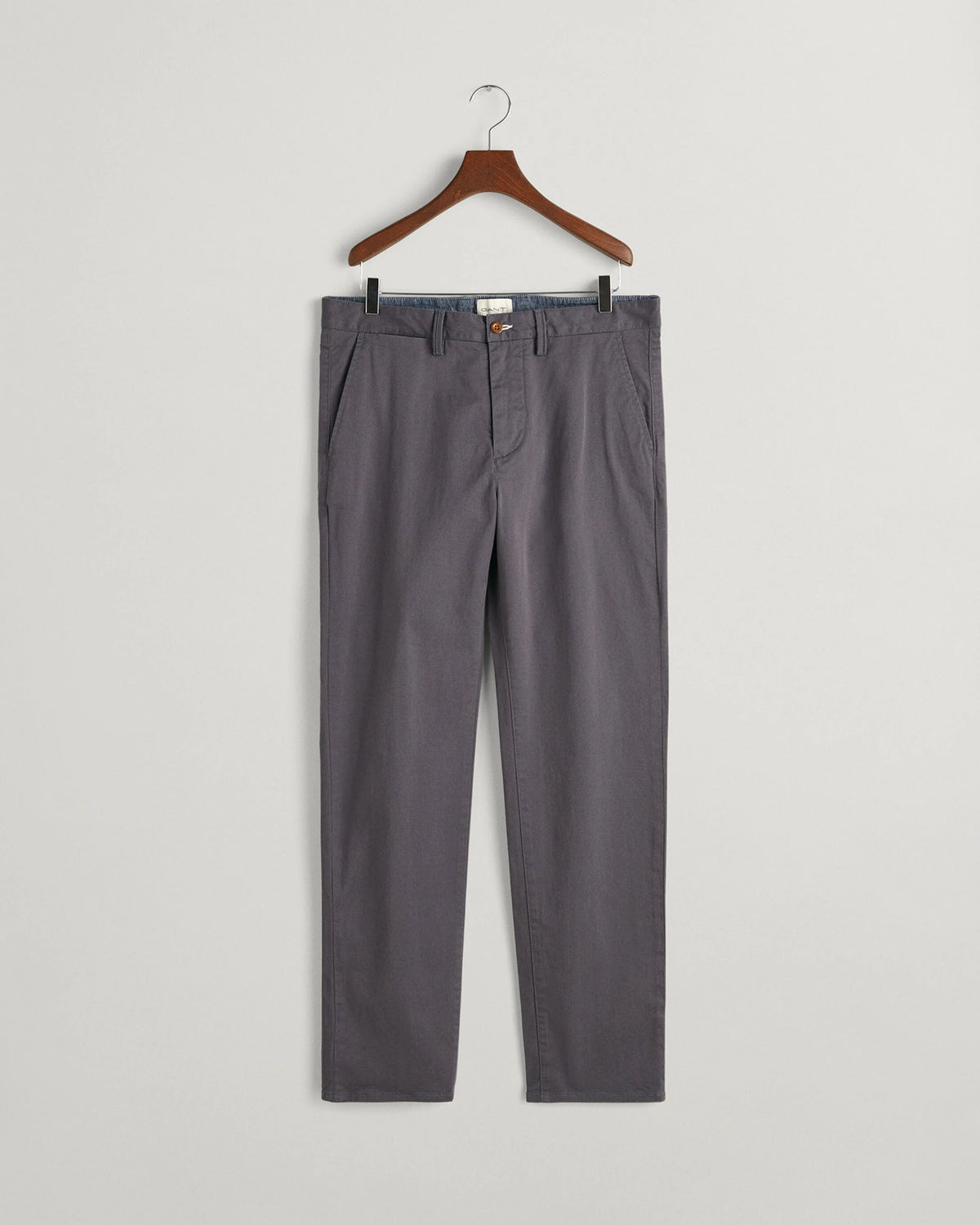 GANT : Regular Fit Twill Chinos - Grey