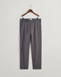 GANT : Regular Fit Twill Chinos - Grey