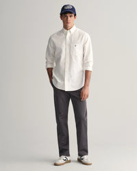 GANT : Regular Fit Twill Chinos - Grey