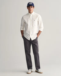 GANT : Regular Fit Twill Chinos - Grey