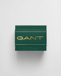 GANT 2-Pack Checked & Ribbed Socks - Gift Box - Navy