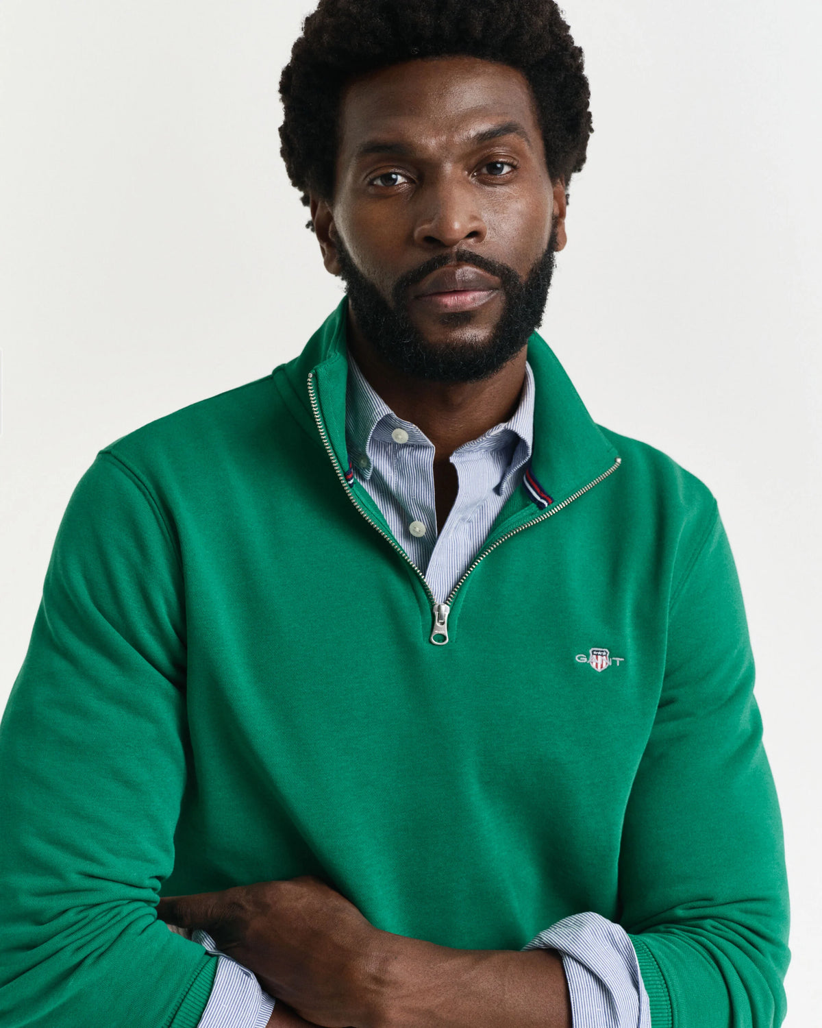 GANT Shield Half Zip Sweatshirt - Green