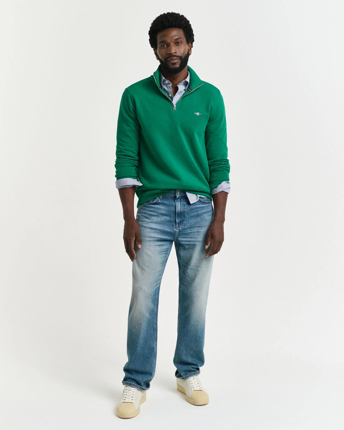 GANT Shield Half Zip Sweatshirt - Green