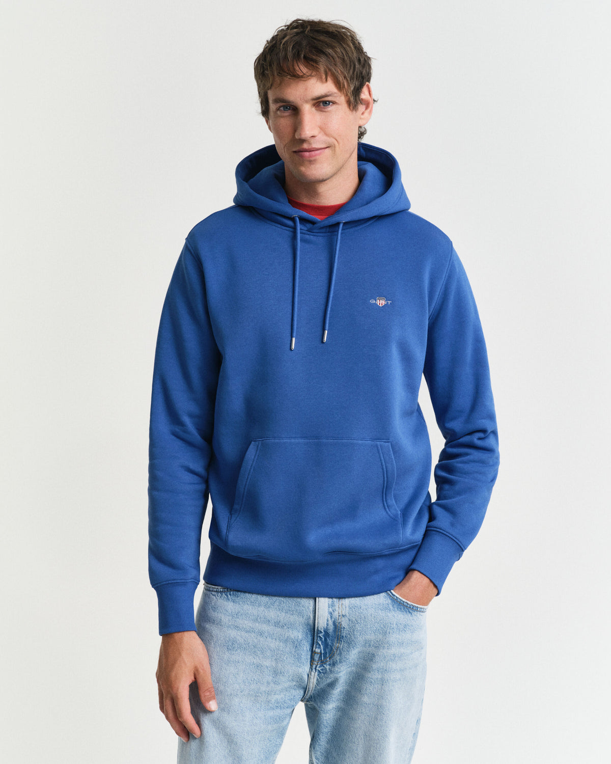 GANT Regular Shield Hoodie - Rich Blue