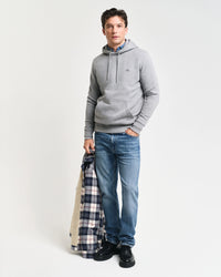 GANT Regular Shield Hoodie - Grey