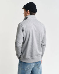 GANT Shield Half Zip Sweatshirt - Grey