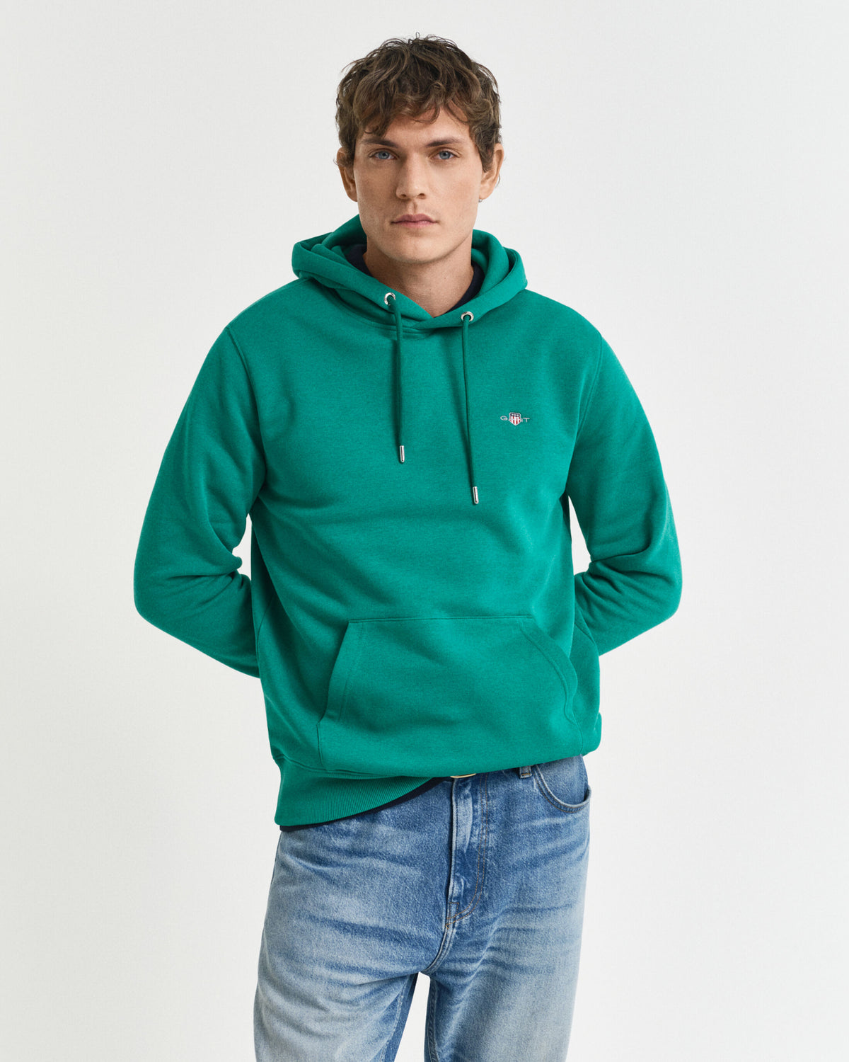 GANT Regular Shield Hoodie - Deep Green