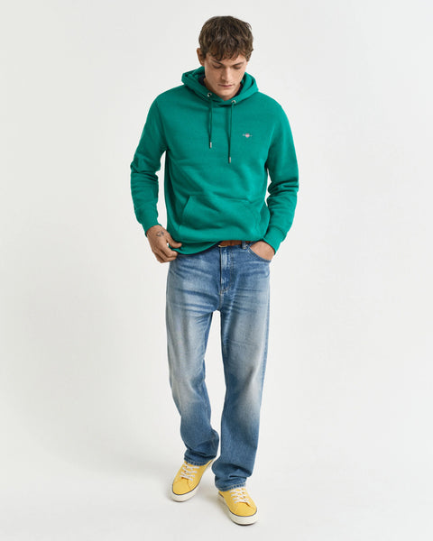 GANT Regular Shield Hoodie - Deep Green