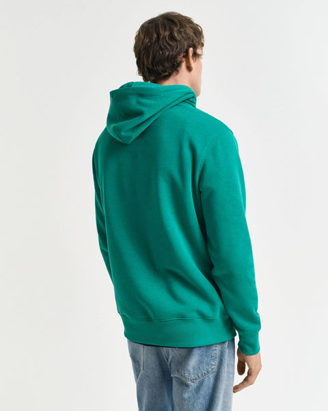 GANT Regular Shield Hoodie - Deep Green