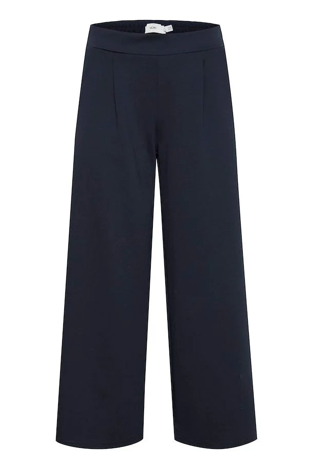 ICHI : IHKate Wide Trousers - Navy