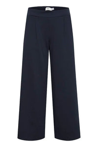 ICHI : IHKate Wide Trousers - Navy