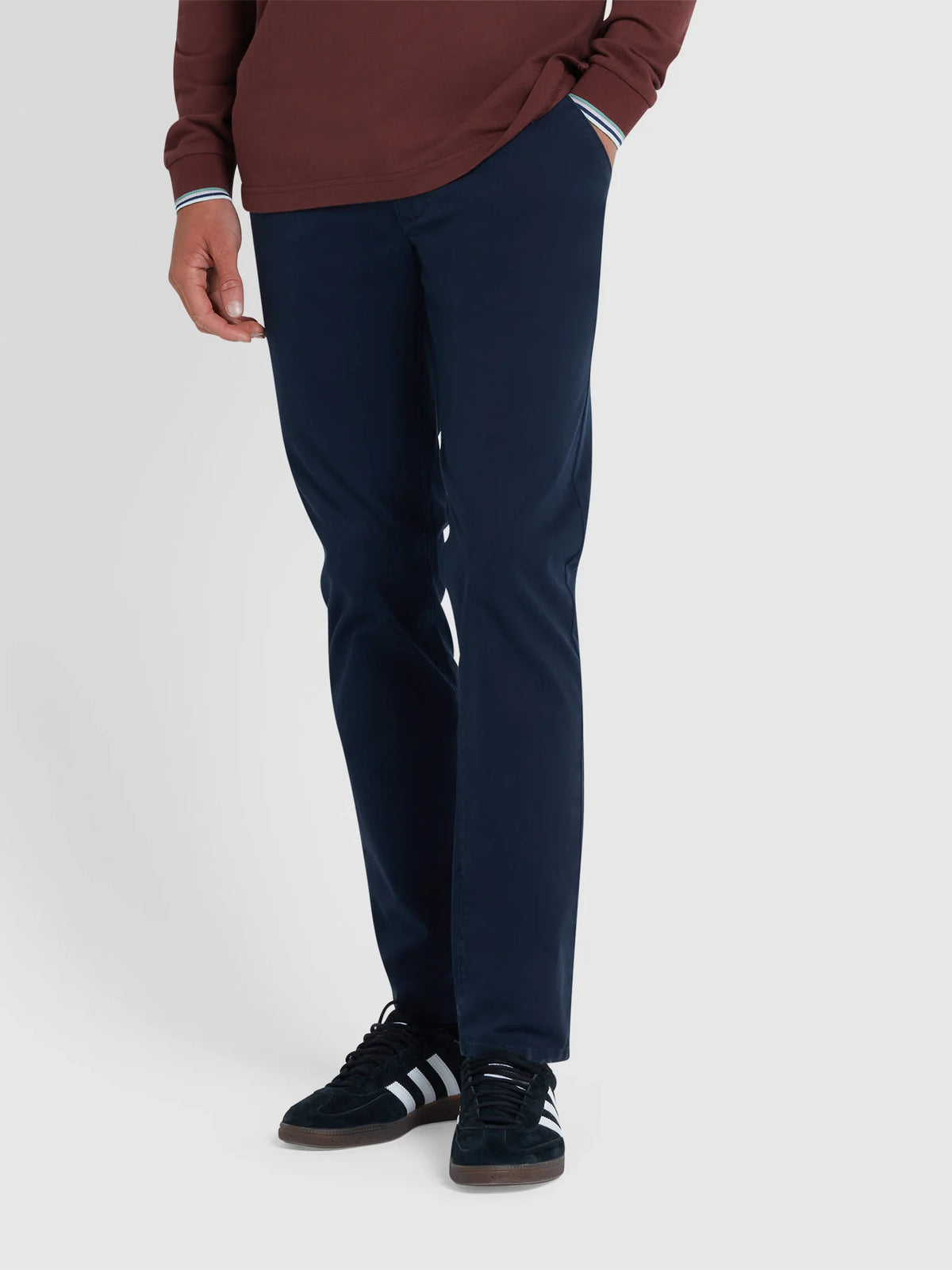 FARAH Elm Slim Fit Men's Chinos - Navy