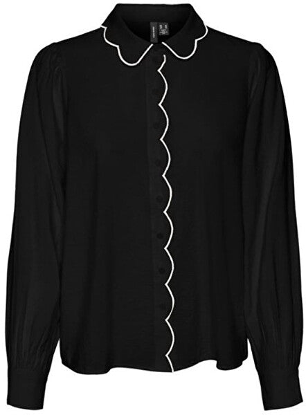 VERO MODA : Gigi Long Sleeve Shirt - Black