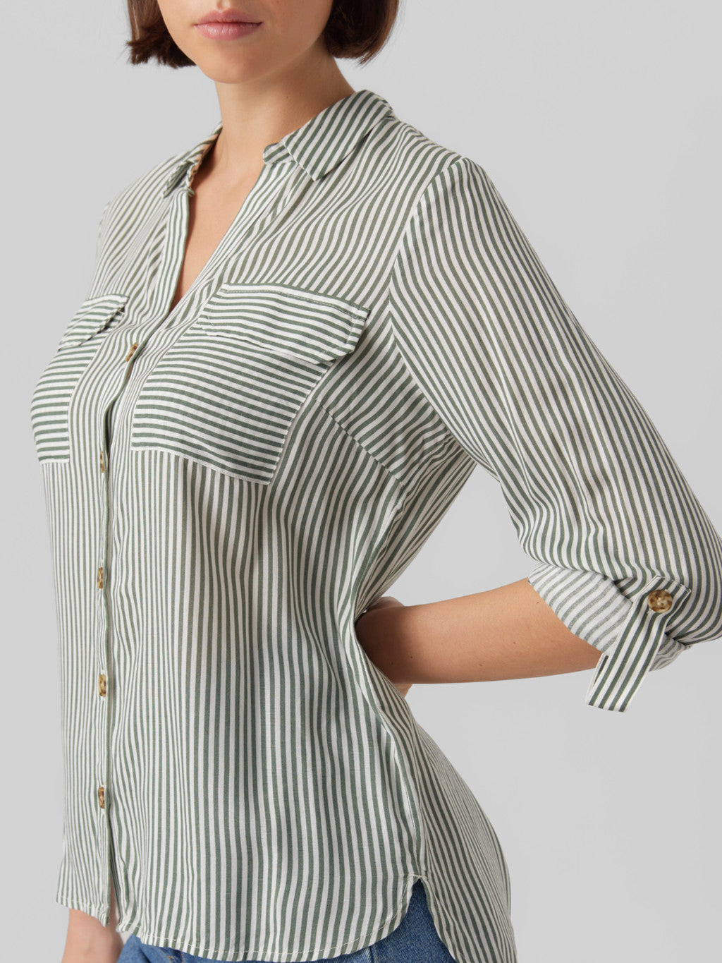 VERO MODA : Bumpy Regular Fit Shirt - Green