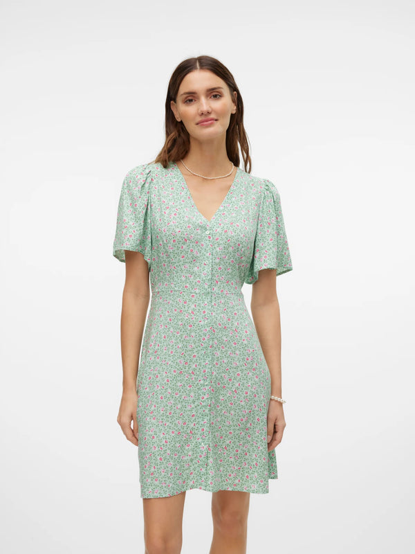 VERO MODA : Alba Dress -Floral Green