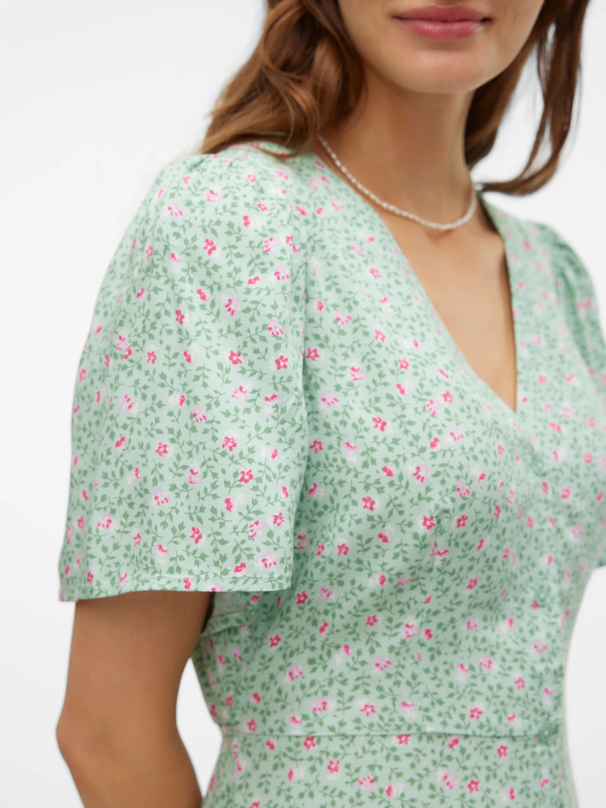 VERO MODA : Alba Dress -Floral Green