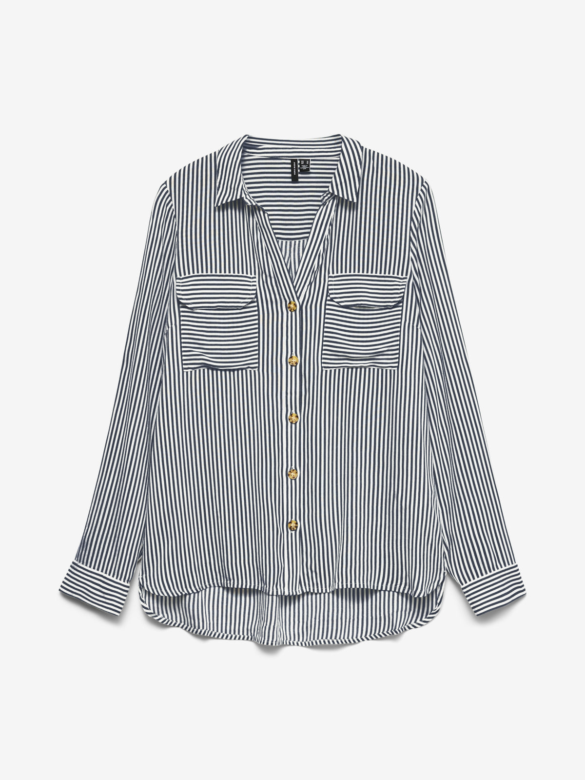 VERO MODA : Bumpy Regular Fit Shirt - Ink/White