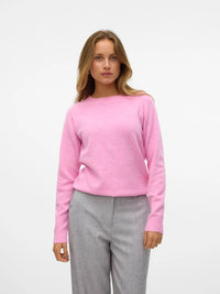 VERO MODA Doffy Round Neck Knitted Pullover - Pink