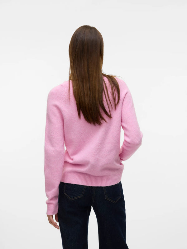 VERO MODA Doffy Round Neck Knitted Pullover - Pink