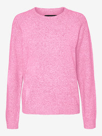 VERO MODA Doffy Round Neck Knitted Pullover - Pink