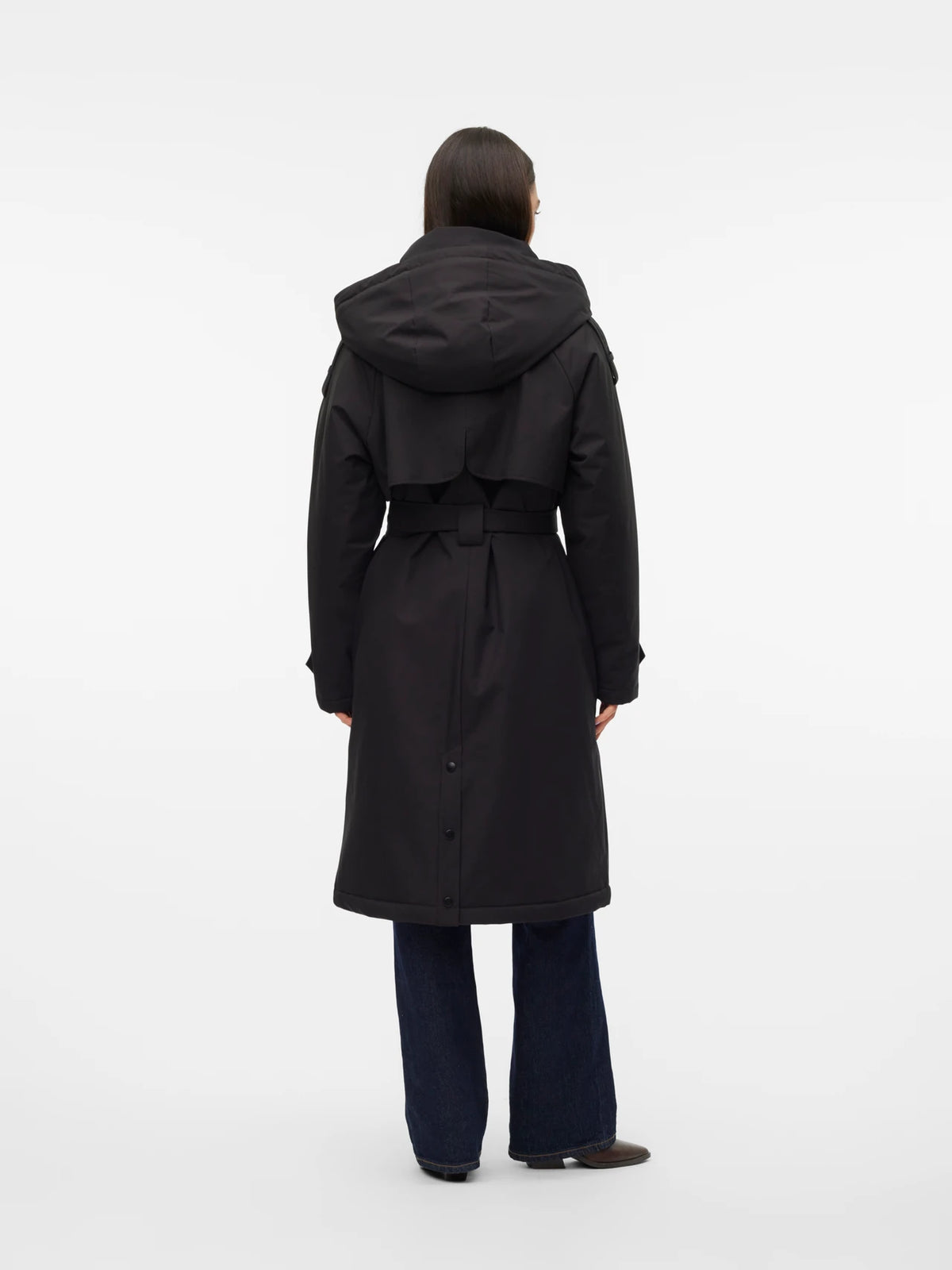 VERO MODA Jane Long Coat - Black