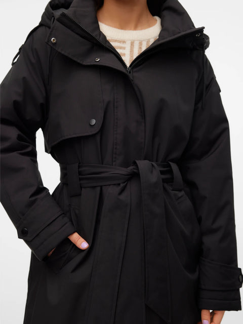 VERO MODA Jane Long Coat - Black